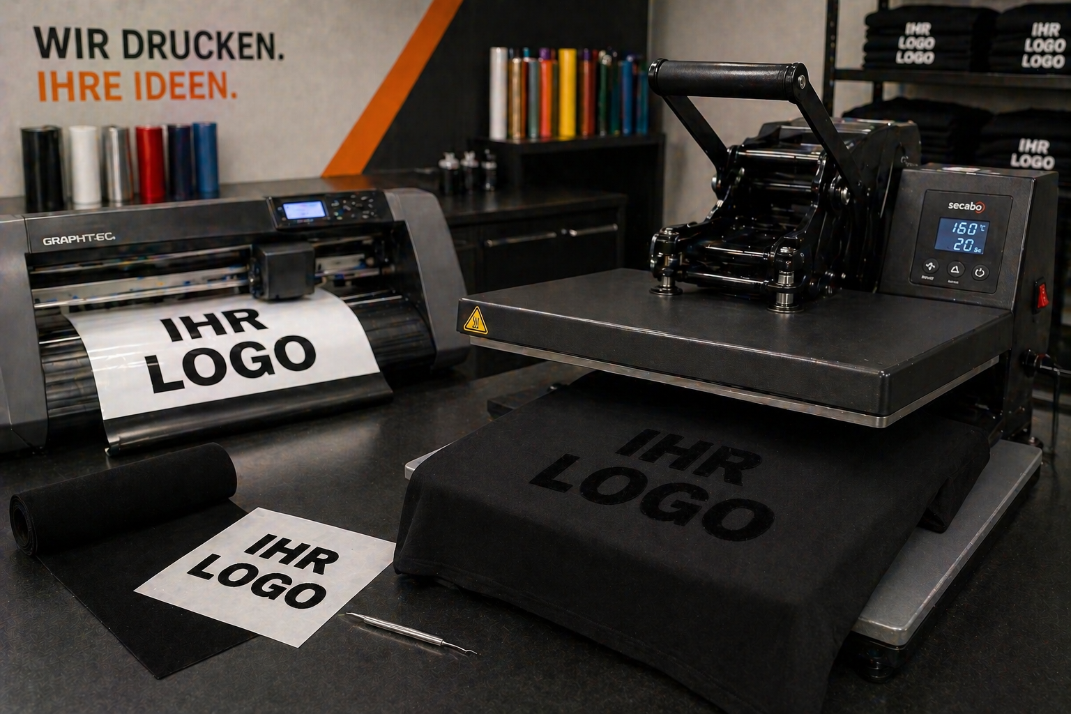 Flockdruck auf Textil