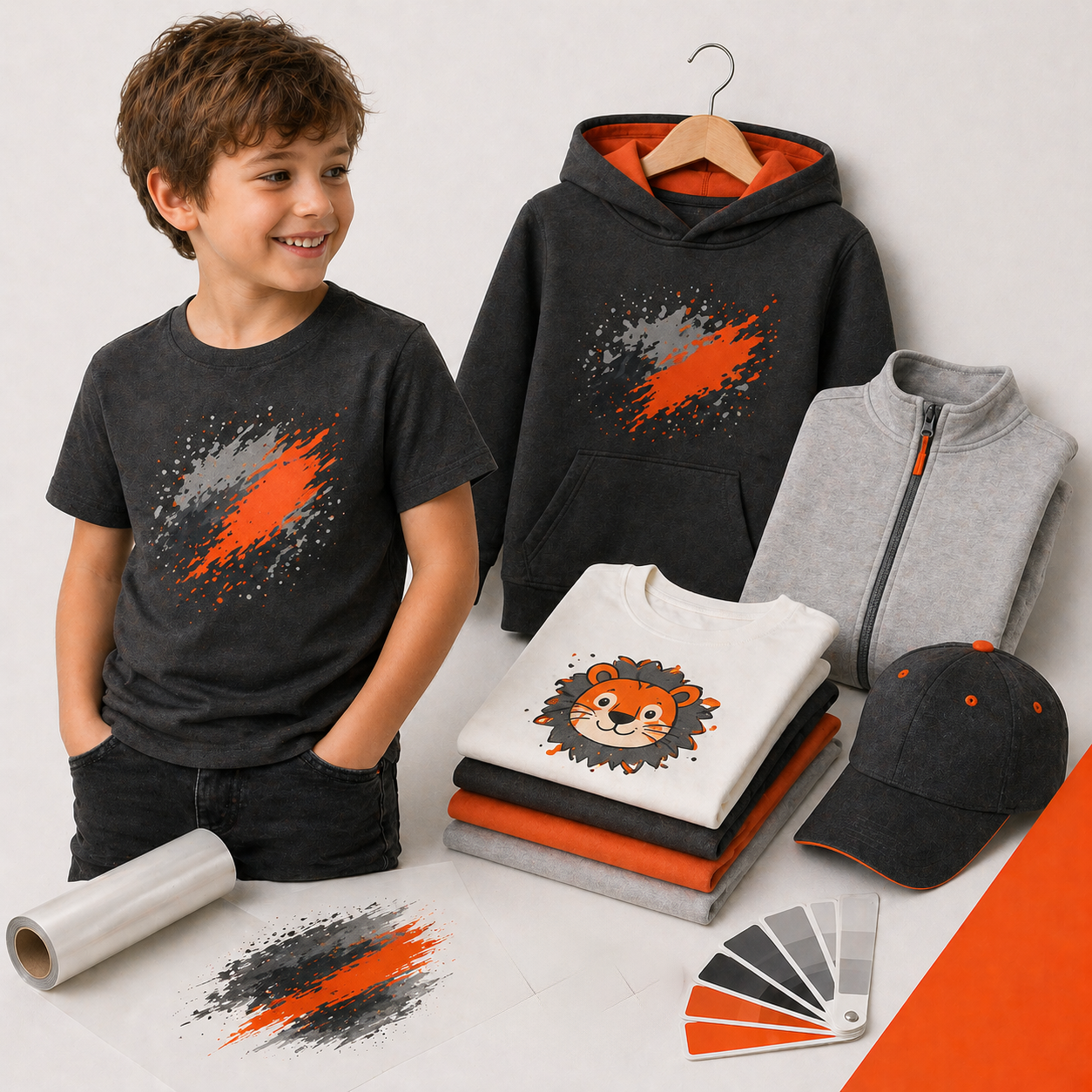 Kinder Textilien zum Bedrucken und Besticken